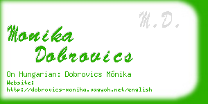 monika dobrovics business card
